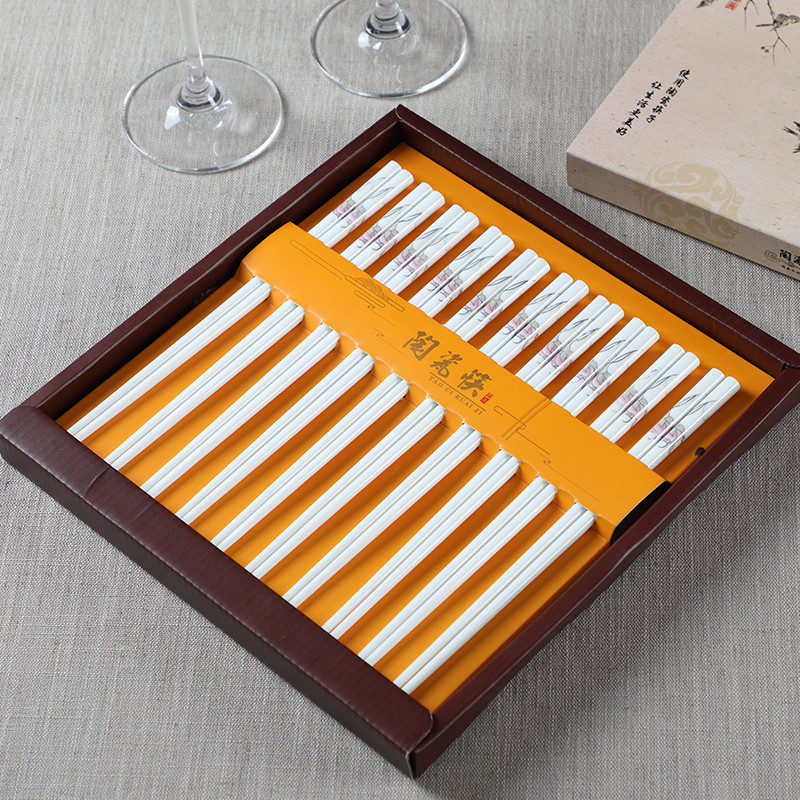 personality ceramics chopsticks European style Simplicity 10 double household High temperature resistance clean Round chopsticks 10 Double gift boxin the Tableware , Tableware , Fork/Spoon/Chopsticks set category - from Buy2taobao.com to provide professional Taobao agent buy service