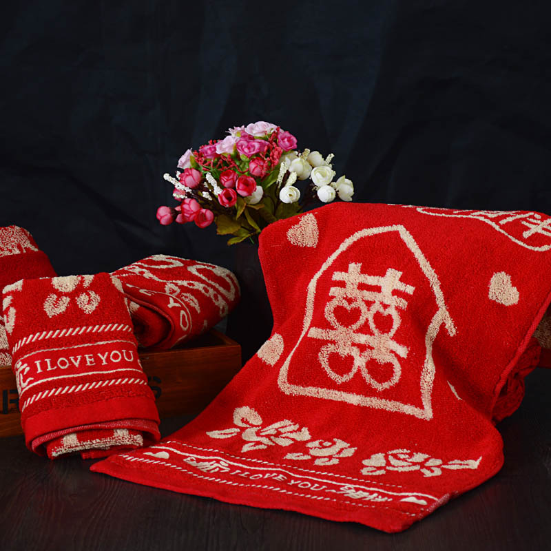 Wedding celebration Supplies marry towel towel gules Cotton towel Cotton towel Hi word towel Husband Wifein the Festive supplies/Gift , Other Festival Gifts category - from Buy2taobao.com to provide professional Taobao agent buy service