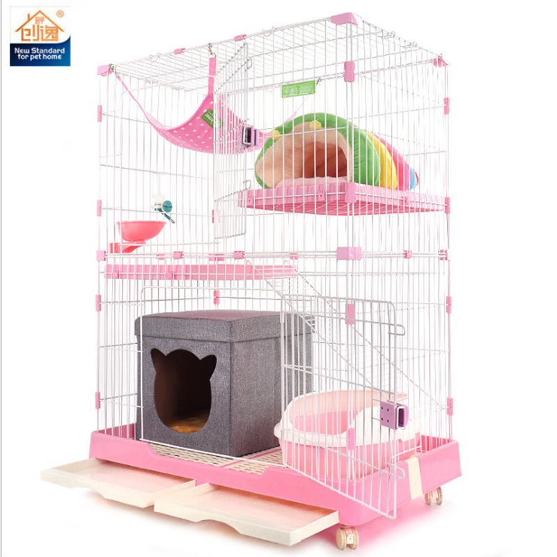 Cat Cage Child cat villa three layers Cat Cage double-deck Cat cage Hammock stairs Kitty cagein the Pet/Pet food and supplies , Cat/Dog Supplies , Cage category - from Buy2taobao.com to provide professional Taobao agent buy service