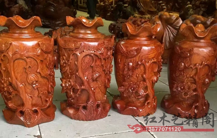 正宗缅甸花梨木 整木花瓶 手工雕喜上眉梢花瓶摆件 吉祥木雕宝瓶|msdalam kategori Aksesori rumah, ukiran, ukiran kayu - dari Buy2taobao.com untuk memberikan perkhidmatan ejen Taobao profesional membeli