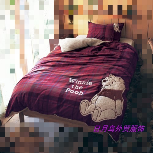 加绒厚款卡通儿童被罩单人被套外层纯棉里层羊羔绒大刺绣千家原在类目 床上用品, 被套中 - 来自Buy2taobao.com提供专业的淘宝代购服务