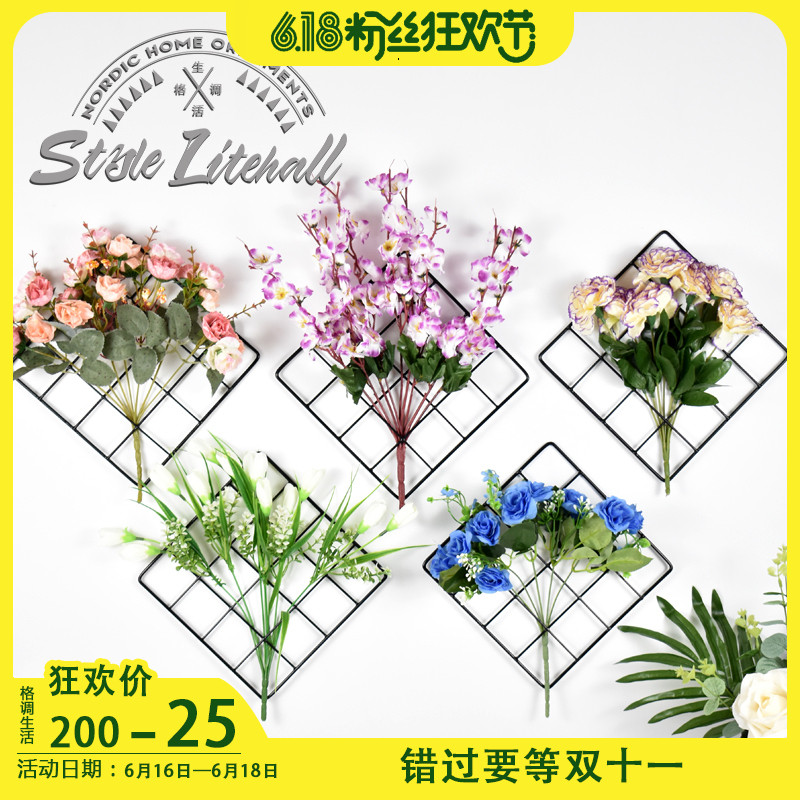 墙面装饰植物仿真花服装店铺咖啡厅餐厅创意墙壁挂饰玄关门上挂件|msdalam kategori Aksesori rumah, mural - dari Buy2taobao.com untuk memberikan perkhidmatan ejen Taobao profesional membeli
