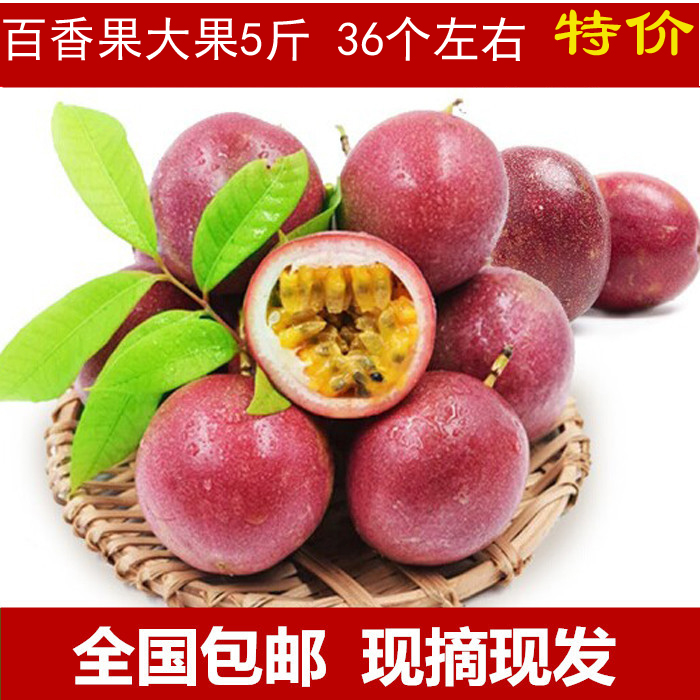 现摘新鲜百香果水果鸡蛋果西番莲热情果精装酸爽香甜5斤产地直发在类目 水产肉类/新鲜蔬果/熟食, 新鲜水果, 百香果中 - 来自Buy2taobao.com提供专业的淘宝代购服务