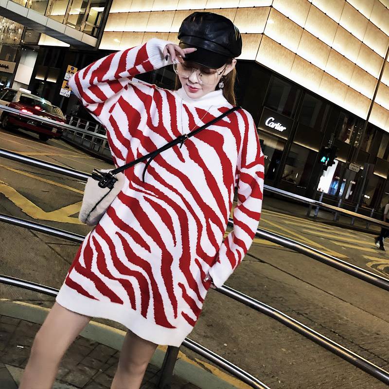 香港潮牌2018秋冬季新款網紅超火cec高領豹紋毛衣女加厚外穿在類目 女裝/女士精品, 毛衣中 - 來自Buy2taobao.com提供專業的淘寶代購服務