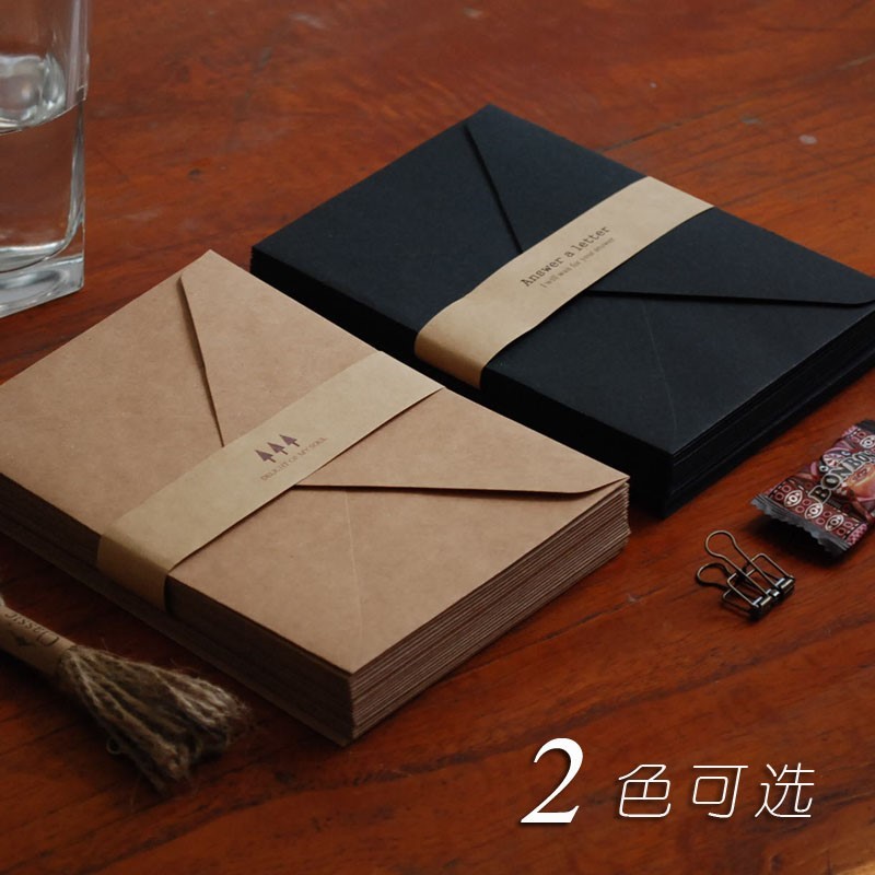 日式杂货 黑色信封 欧式牛皮纸极简无印文艺明信片情书文件收纳袋|ruв категории электронный словарь/электрический бумажных книг/канцелярские принадлежности, бумажные книги, конверт - от Buy2taobao.com для оказания профессиональной услуги покупки агента Taobao