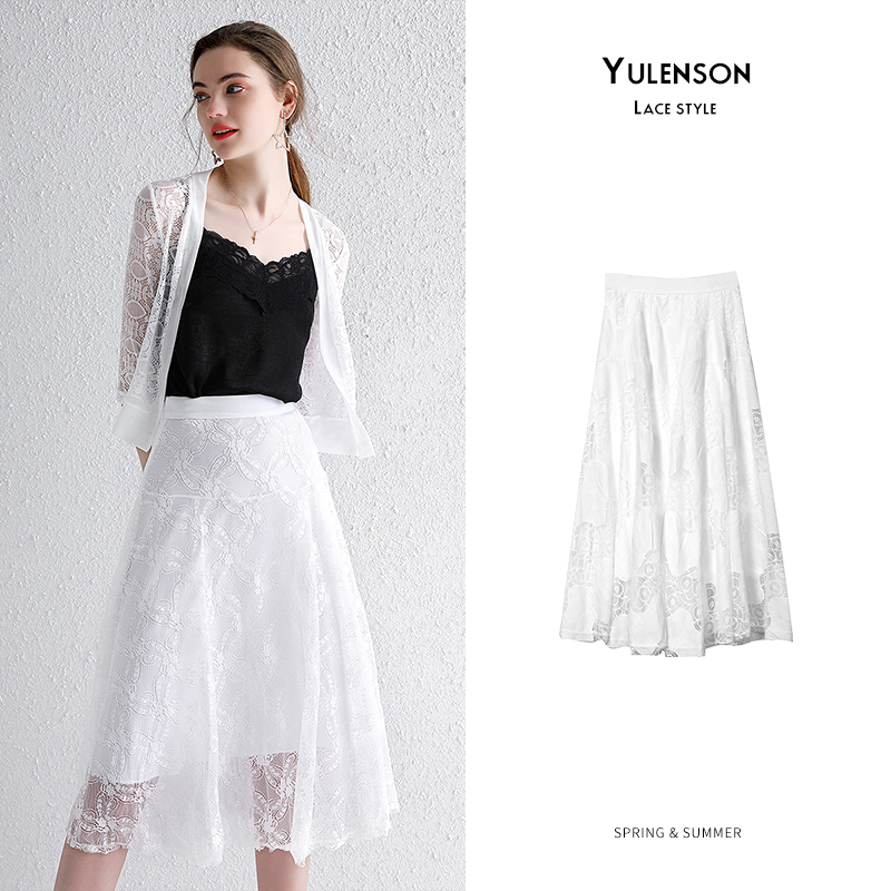 YULENSON/玉蕾丝玉蕾丝 蕾丝仙女A字裙显瘦收腰在类目 女装/女士精品, 半身裙中 - 来自Buy2taobao.com提供专业的淘宝代购服务