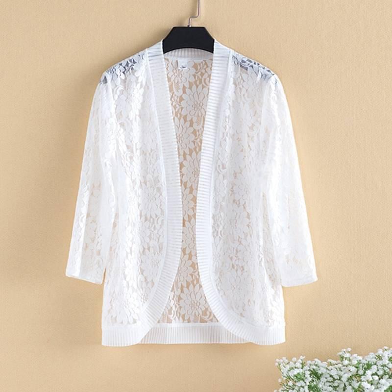 Lace Cardigan Shawl Large Women's wear coat Three Quarter Sleeve waistcoat In summer and Autumn new pattern Sunscreen Air-conditioned shirtin the Women's clothing/Boutique , Lace shirt/Chiffon shirt category - from Buy2taobao.com to provide professional Taobao agent buy service