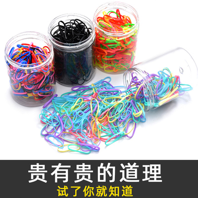 女童扎头发橡皮筋非一次性皮筋宝宝不伤发头绳强拉不断黑色小发圈