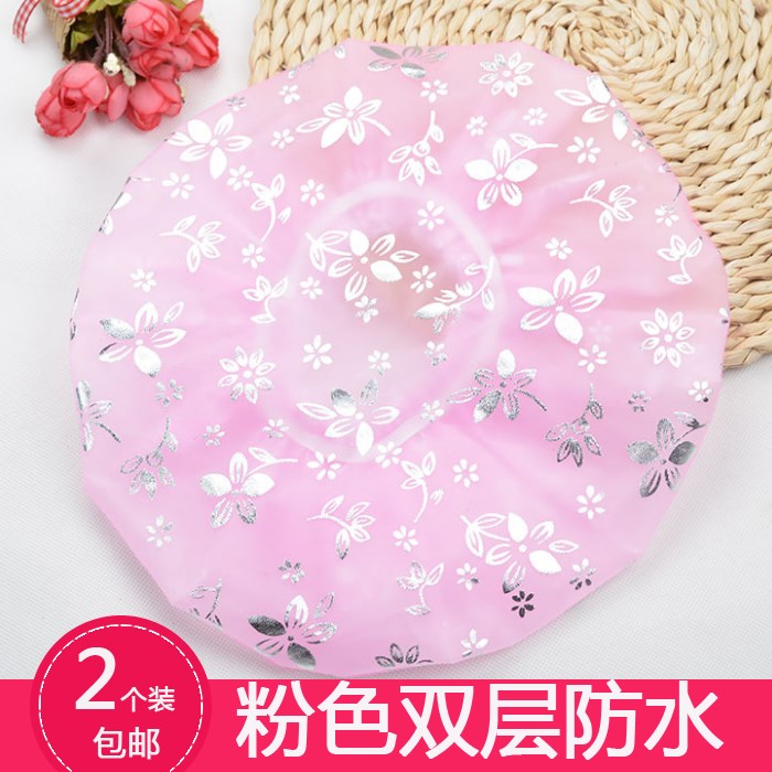 双层浴帽洗澡防水帽女款成人沐浴帽洗澡洗头帽厨房女士防水油帽|msdalam kategori keluarga/Alat Pembersihan peribadi, Peralatan pembersihan penjagaan diri, topi mandi - dari Buy2taobao.com untuk memberikan perkhidmatan ejen Taobao profesional membeli