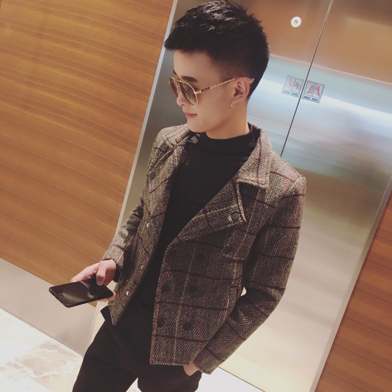 Autumn man coat Korean Edition Trend tailored collar Jacket Autumn Self cultivation handsome Youth Woollen cloth coatin the Men's clothing, Jacket category - from Buy2taobao.com to provide professional Taobao agent buy service