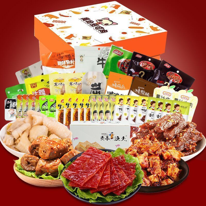 Dong Xiao SA snacks Big gift bag All Can be Meat snacks Gift box Trill Net Red snacks combinationin the Snacks/Nuts/Specialty , Beef jerky/Preserved pork/Lo Snacks , Duck snack category - from Buy2taobao.com to provide professional Taobao agent buy service