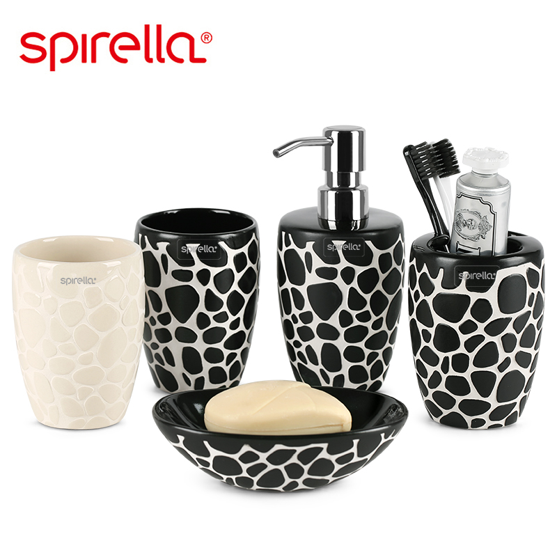 Switzerland SPIRELLA Pebble European style originality ceramics Shower Room Wash and rinse Kit bathroom Five suitin the Family/Personal Cleaning Tools , Sanitary appliances/Bathroom accessories , Toiletries Kit category - from Buy2taobao.com to provide professional Taobao agent buy service