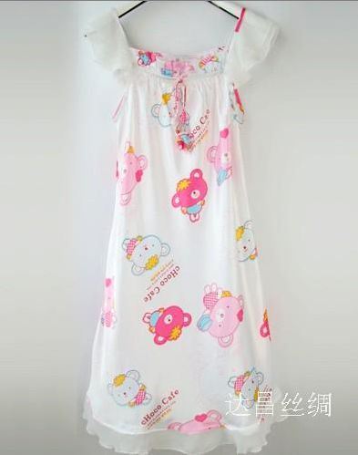 children girl Silk like Silk pajamas robe Cartoon Lingerie Dress Home Furnishingsin the Children/Baby/Family fitted , Children tracksuit , Tracksuit tops category - from Buy2taobao.com to provide professional Taobao agent buy service