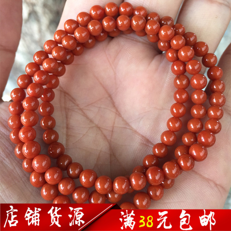 凉山南红玛瑙冰飘火焰柿子红108颗佛珠手链多圈男女款天然无忧化在类目 饰品/流行首饰/时尚饰品新, 手链中 - 来自Buy2taobao.com提供专业的淘宝代购服务