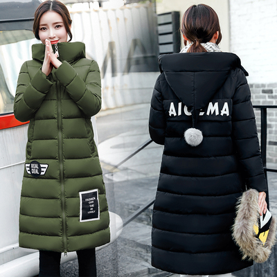 天天特价棉衣女中长款韩版棉服加厚外套修身显瘦大码过膝保暖棉袄