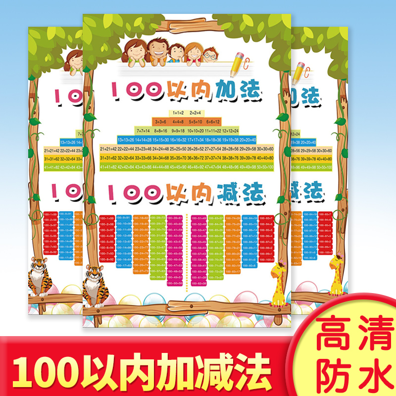 兒童100以內的加減法口訣表挂圖20以內加法減法口訣表牆貼小學生在類目 個性定製/設計服務/DIY, 日用/裝飾定製, 寫真/海報印製中 - 來自Buy2taobao.com提供專業的淘寶代購服務