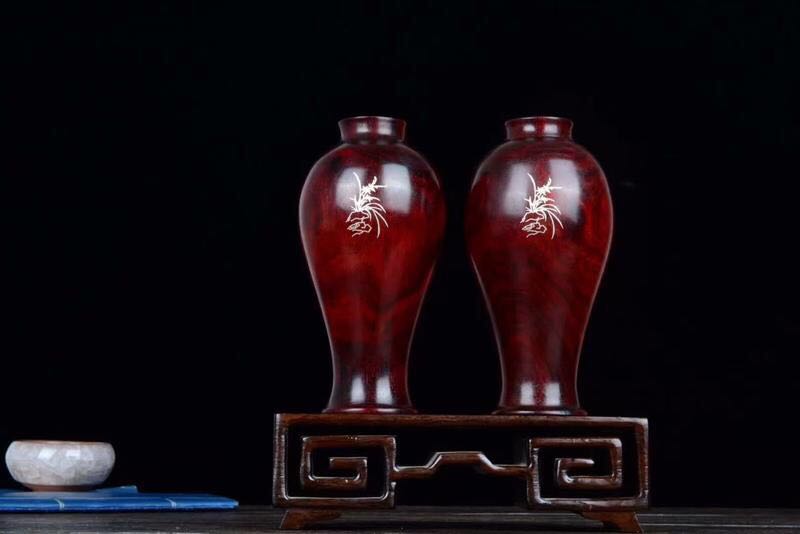 小叶紫檀鱼鳞金星观音净瓶梅瓶文玩瓶罐把玩收藏红木工艺品摆件在类目 餐饮具, 茶具, 茶道/零配中 - 来自Buy2taobao.com提供专业的淘宝代购服务