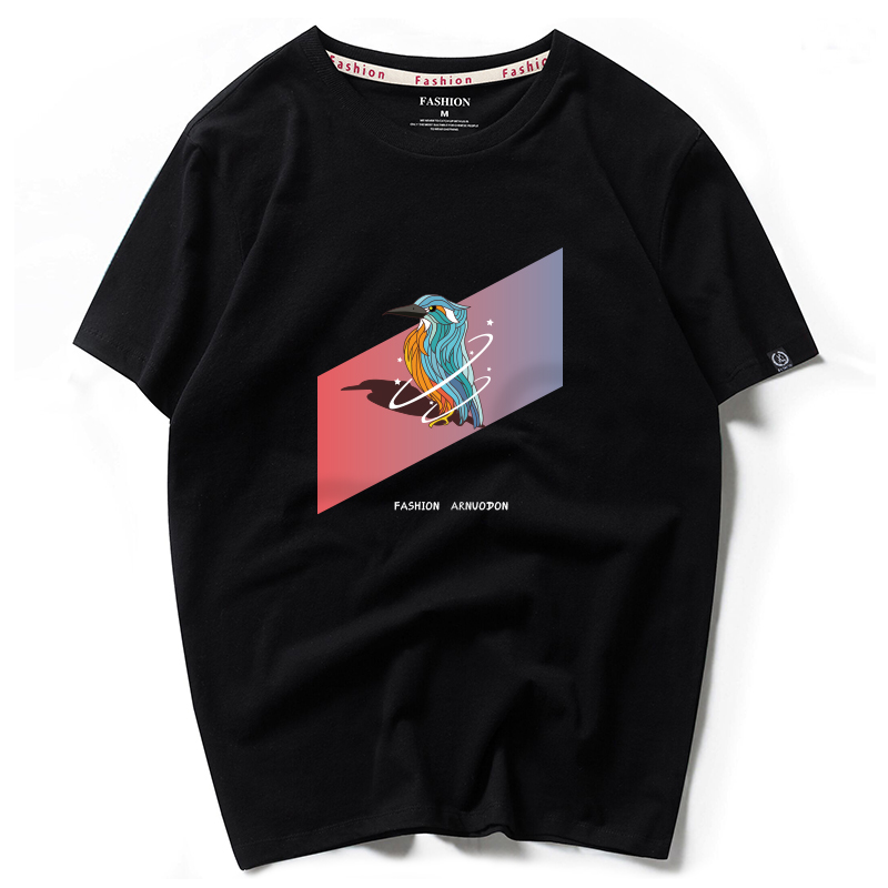 2019 Short sleeved T-shirt Trend Easy Half sleeves T-shirt pure cotton Chaopai starry sky printing men's wear clothesin the Men's clothing, Cotton category - from Buy2taobao.com to provide professional Taobao agent buy service