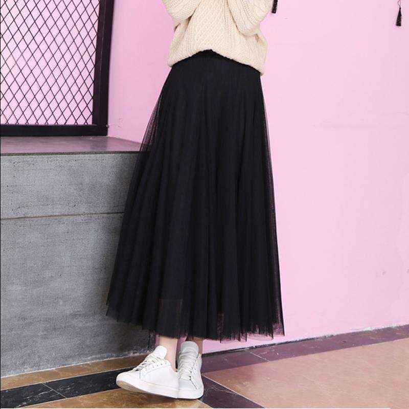 春季新款网纱裙半身裙长裙中长款女裙子蓬蓬裙百褶裙大摆仙女裙|msdalam kategori Butik wanita / wanita, skirt - dari Buy2taobao.com untuk memberikan perkhidmatan ejen Taobao profesional membeli