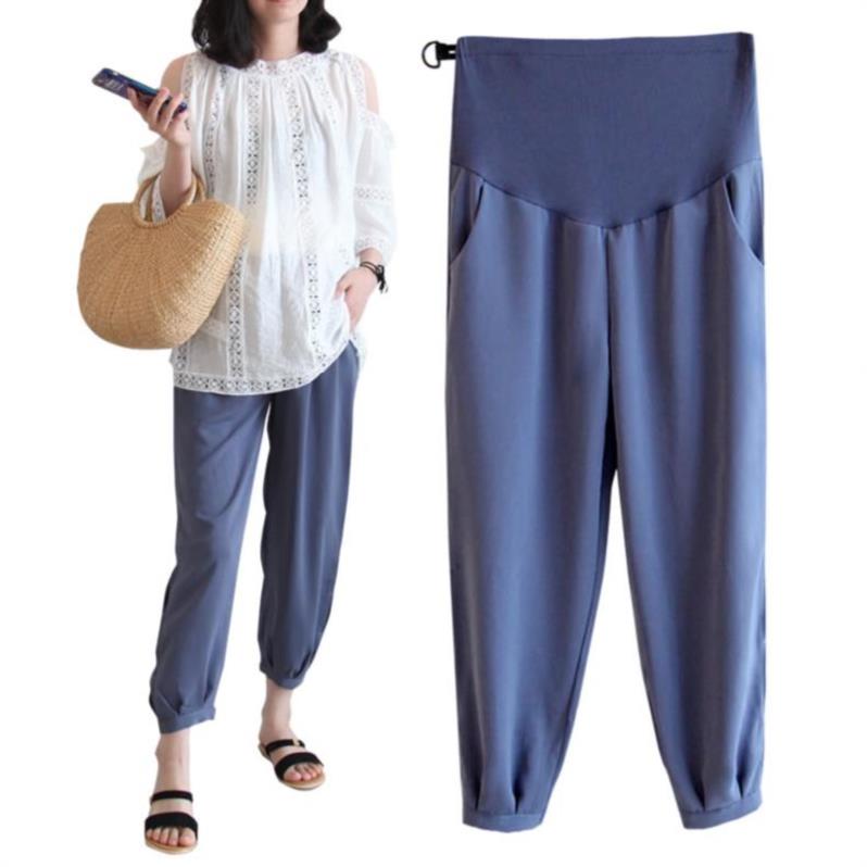 cloth Trend Pregnant pregnant woman trousers summer Korean Edition Thin section Easy Haren pants Stomach lift A summer Nine points Elastic waistin the Maternity/Maternal supplies/Nutrition , Maternity Pants/Prop belly pants, Pregnant bloomers category - from Buy2taobao.com to provide professional Taobao agent buy service