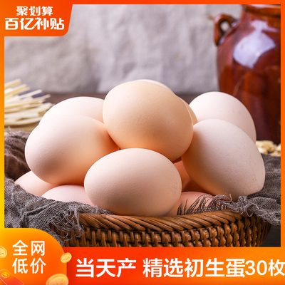 大别山农家散养土鸡蛋新鲜笨鸡蛋农村自养初生蛋新鲜初产蛋30枚