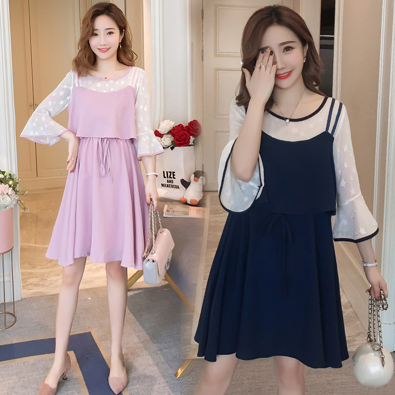 Spring and summer lactation Dress Easy Show thin maternity dress postpartum Chao Ma go out fashion summer nurse clothesin the Maternity/Maternal supplies/Nutrition , Tracksuit/Nursing equipment/Autumn clothes , Home skirts category - from Buy2taobao.com to provide professional Taobao agent buy service