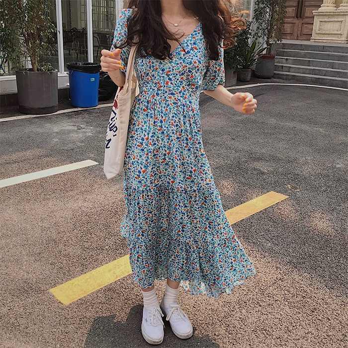 夏季2018流行泫雅风甜美V领显瘦碎花宽松气质小众高腰连衣长裙女在类目 摩托车/装备/配件, 摩托车骑士装备, 赛车服中 - 来自Buy2taobao.com提供专业的淘宝代购服务