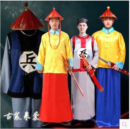 清朝御前侍卫官兵服 御林军清兵古装衙役带刀侍卫影视服装黄马褂|ruв категории Женская одежда, костюм/национальная одежда/театр костюм, национальная одежда/этап погрузки - от Buy2taobao.com для оказания профессиональной услуги покупки агента Taobao