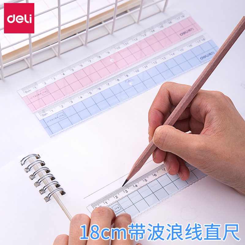 得力直尺 塑料18cm厘米带波浪透明尺子小学生文具尺 考试答题卡尺在类目 电子词典/电纸书/文化用品, 绘图测量用品, 各类尺/三角板中 - 来自Buy2taobao.com提供专业的淘宝代购服务