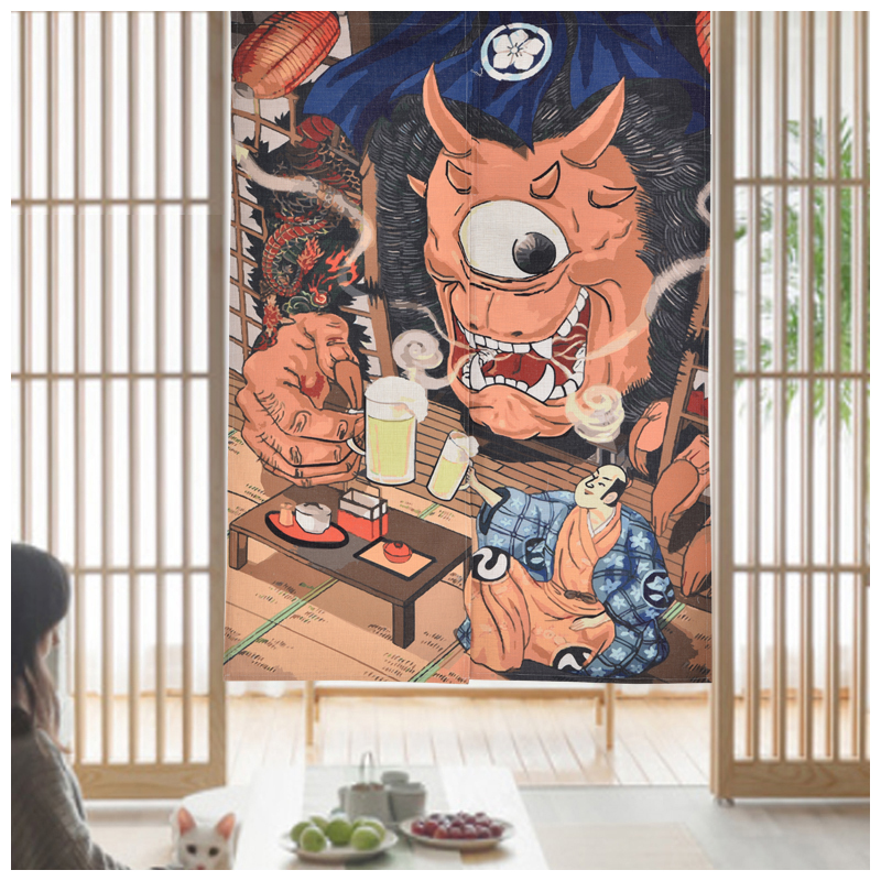 Japanese Izakaya Day material door curtain A gentle wind Half-curtain Tatami Beer Sake Occlusion Home Furnishing dormitory door curtainin the Home Fabric , Curtains and curtain accessories , Curtain category - from Buy2taobao.com to provide professional Taobao agent buy service