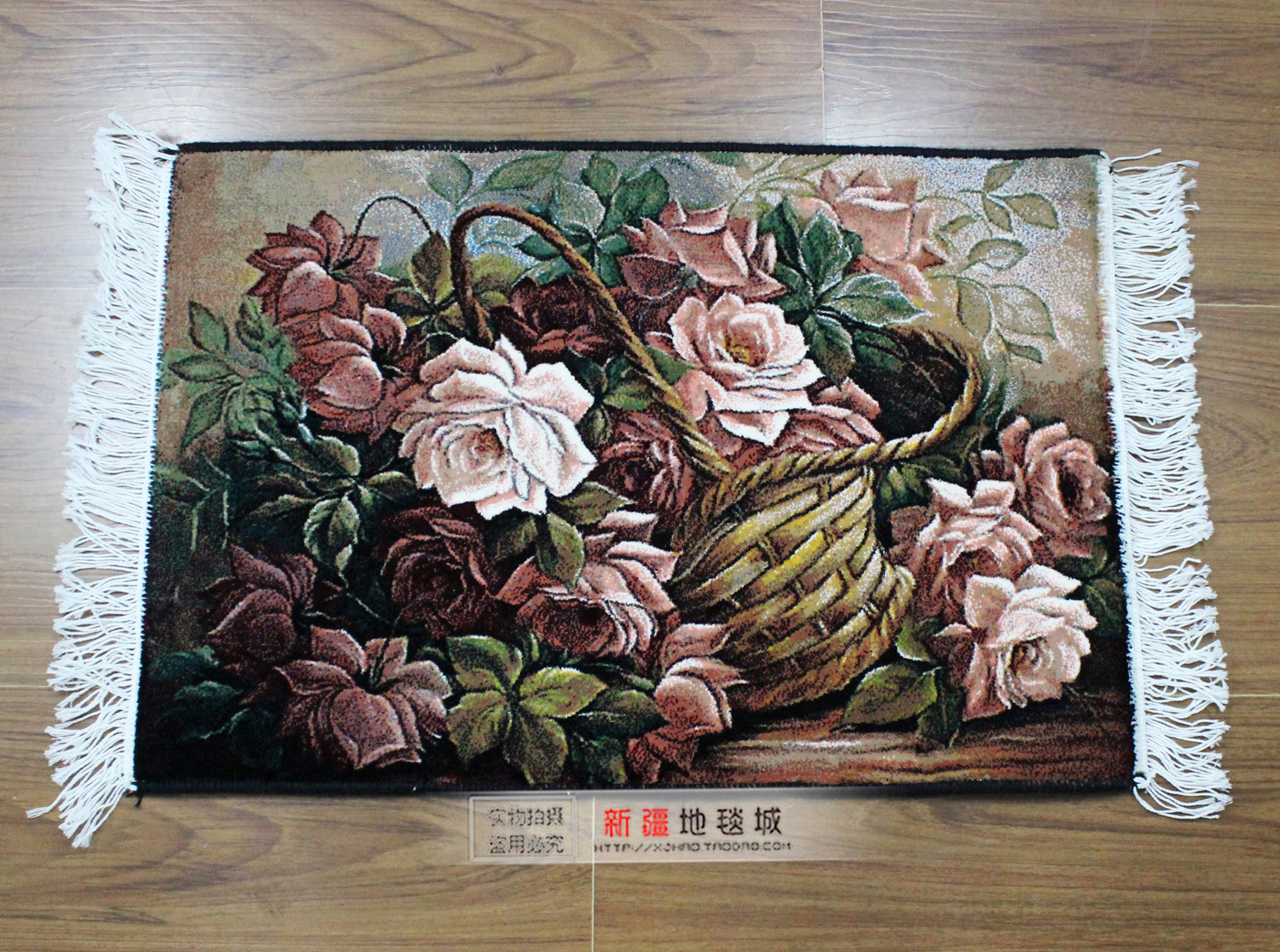 欧式田园挂毯画玫瑰花餐厅饭店客厅卧室壁毯壁画墙画结婚生日礼物