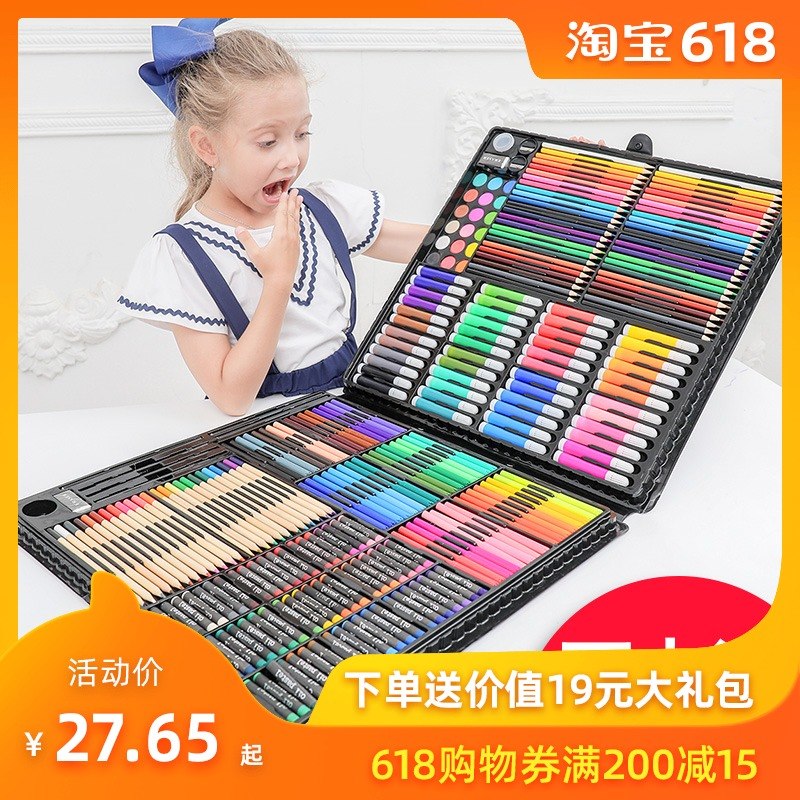 水彩笔无毒可水洗儿童画画笔套装小学生蜡笔彩色笔幼儿园绘画工具|msdalam kategori Kamus elektronik/buku kertas elektronik/alat tulis, alat lukisan/kayu dicat/bekalan Calligraphy, pen cat air - dari Buy2taobao.com untuk memberikan perkhidmatan ejen Taobao profesional membeli