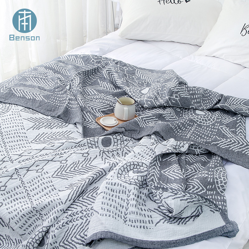 European style pure cotton four layers Gauze Single Towel student Four seasons Nap blanket Cotton lovers thickening Cover isin the Bedclothes , Leisure blanket/Woolen blanket/Carpet category - from Buy2taobao.com to provide professional Taobao agent buy service