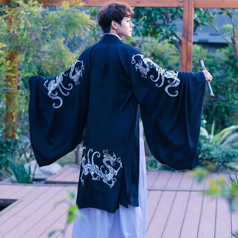 汉服山海经系列九尾狐男袖青年改良古风古装t恤中式套装男士仙气|msdalam kategori Pakaian Lelaki, pakaian kebangsaan - dari Buy2taobao.com untuk memberikan perkhidmatan ejen Taobao profesional membeli