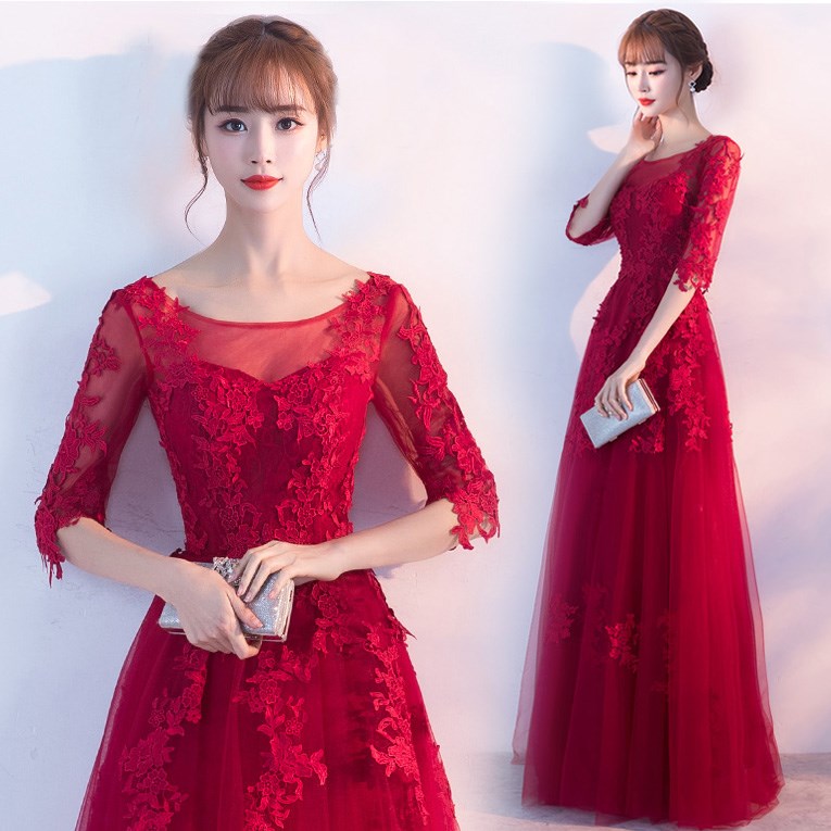 2017 Summer style Wedding dress bride marry have more cash than can be accounted for gules Self cultivation Toast clothing pregnant woman Evening dress Show thinin the Women's clothing/Boutique , Wedding/Cheongsam/Formal dress , Formal dress/Evening category - from Buy2taobao.com to provide professional Taobao agent buy service
