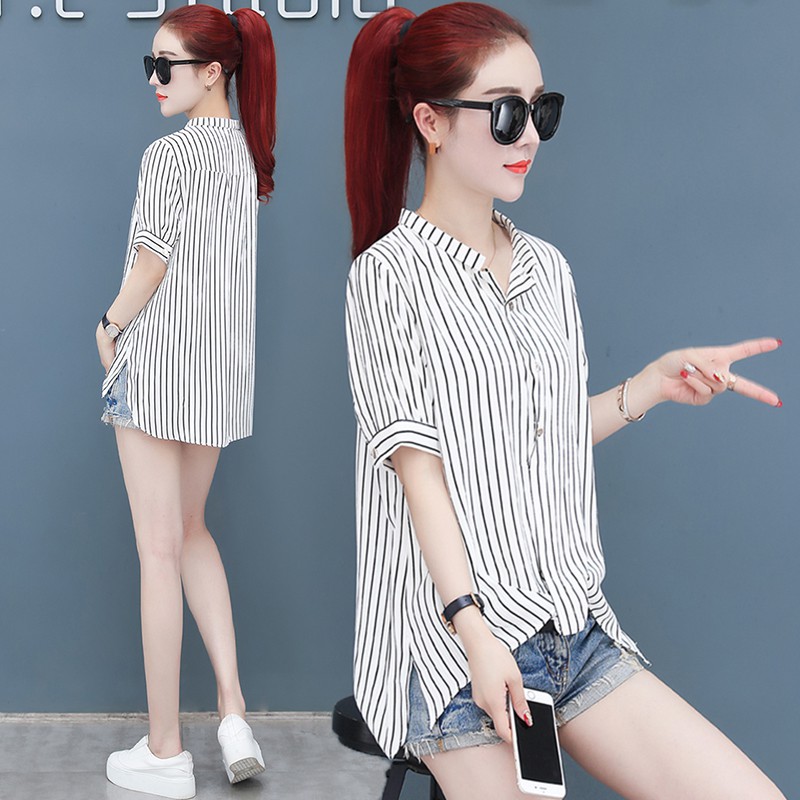 Di Yue Chiffon shirt Short sleeved 2019 Summer wear new pattern Easy Show thin Belly jacket fashion Versatilein the Children/Baby/Family fitted , Other category - from Buy2taobao.com to provide professional Taobao agent buy service