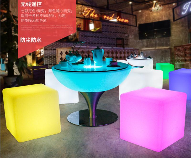 LED发光立方体户外发光家具创意酒吧凳子遥控七彩充电发光方凳|ruв категории коммерческий/офисная мебель, развлечения/бар/Ktv мебель, бар стул - от Buy2taobao.com для оказания профессиональной услуги покупки агента Taobao