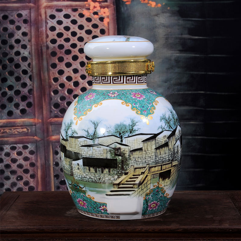 Jingdezhen Ceramic Wine Jar 10 Jin 20 Jin 30 Faucet Wine jar The wine bottle Tanks Canister Liquor and Spiritsin the Tableware , Flagon/Wineglass/Wine , Wineglass category - from Buy2taobao.com to provide professional Taobao agent buy service