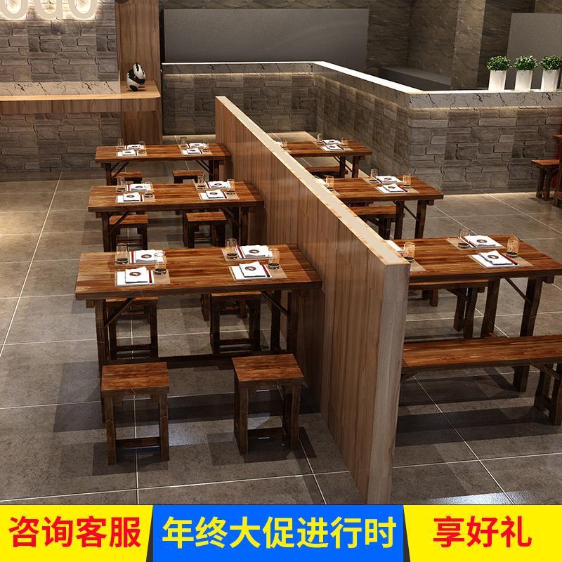 快餐桌椅组合烧烤面馆火锅小吃店实木饭桌酒吧水饺店加厚碳化桌椅|msdalam kategori perabot kediaman, of Tables, meja makan - dari Buy2taobao.com untuk memberikan perkhidmatan ejen Taobao profesional membeli