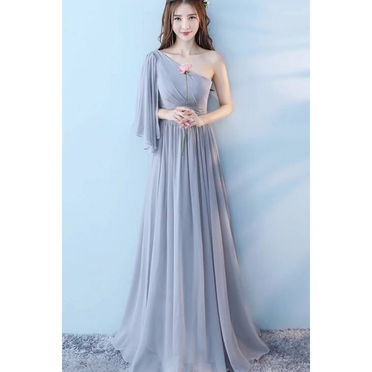 婚礼伴娘灰色年会中式伴娘服长款礼服毕业秋冬新款裙装装大气质姊在类目 女装/女士精品, 婚纱/旗袍/礼服, 礼服/晚装中 - 来自Buy2taobao.com提供专业的淘宝代购服务