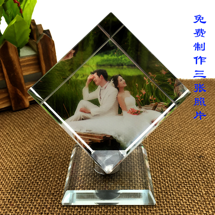 旋转魔方水晶照片定制相片制作生日礼物创意礼品送朋友闺蜜摆台|msdalam kategori adat peribadi/Design Services/DIY, setiap hari/adat hiasan, Crystal adat, Crystal adat Image - dari Buy2taobao.com untuk memberikan perkhidmatan ejen Taobao profesional membeli