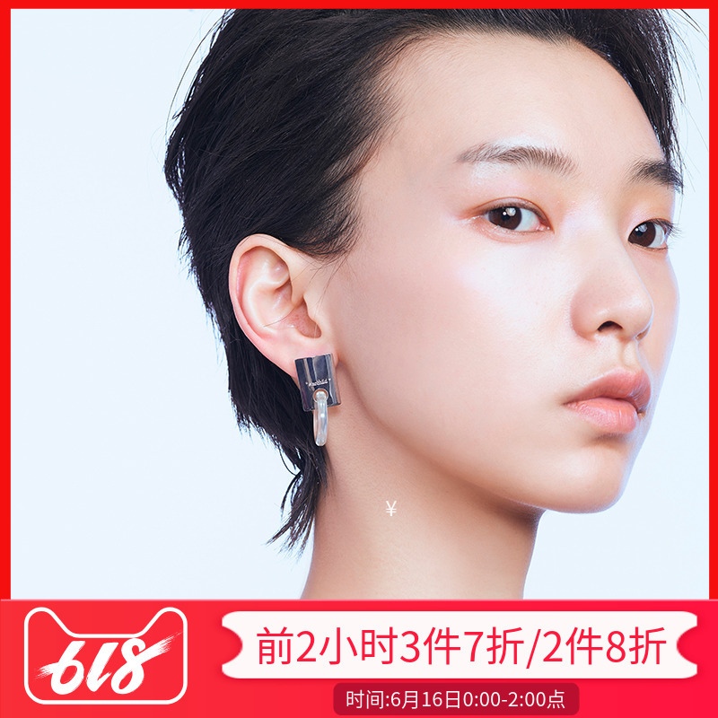 KVK#STARCHILD个性耳钉男矩形水晶时尚高级感耳环女ins冷淡风耳坠|ruв категории Украшения,ювелирные изделия, серьга, серьги - от Buy2taobao.com для оказания профессиональной услуги покупки агента Taobao
