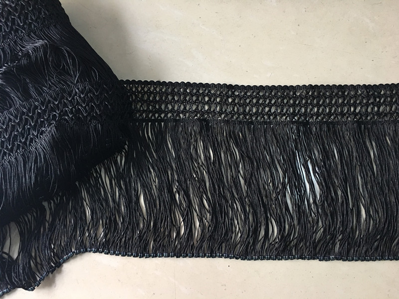 black Polyester fiber Light Wire tassels lace clothing decorate accessories clothes skirt lengthen wide 21 centimeterin the Home Fabric , Sew DIY Material,Tools and finished products , Sew DIY Fitting/Accessories/Accessories , Lace category - from Buy2taobao.com to provide professional Taobao agent buy service