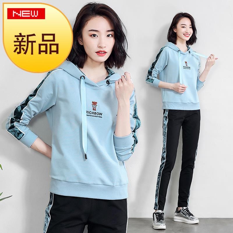 运动服套装女春季2019新款韩版时尚宽松休闲装学生春秋卫衣两件套|ruв категории Женская одежда, костюм/студенты школьную форму/обмундирования, досуг, спортивный костюм - от Buy2taobao.com для оказания профессиональной услуги покупки агента Taobao