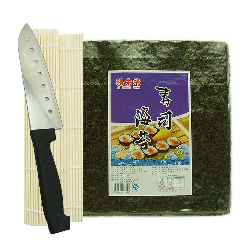 赐生缘做寿司专用30张海苔紫菜包饭即食脆片工具材料送刀帘在类目 零食/坚果/特产, 鱿鱼丝/鱼干/海味即食, 海苔系列中 - 来自Buy2taobao.com提供专业的淘宝代购服务