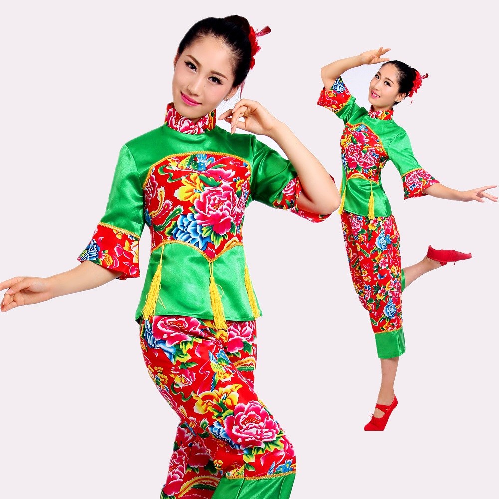 东北秧歌服装演出服新款大花布二人转表演服成人长裤舞蹈服男女款在类目 女装/女士精品, 唐装/民族服装/舞台服装, 民族服装/舞台装中 - 来自Buy2taobao.com提供专业的淘宝代购服务