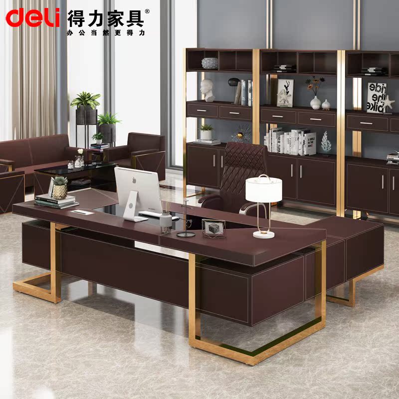 loft老板桌轻奢办公桌后现代简约经理桌总裁桌椅大班台皮办公家具|ruв категории коммерческий/офисная мебель, офисная мебель, стол, большой стол/начальник бюро - от Buy2taobao.com для оказания профессиональной услуги покупки агента Taobao