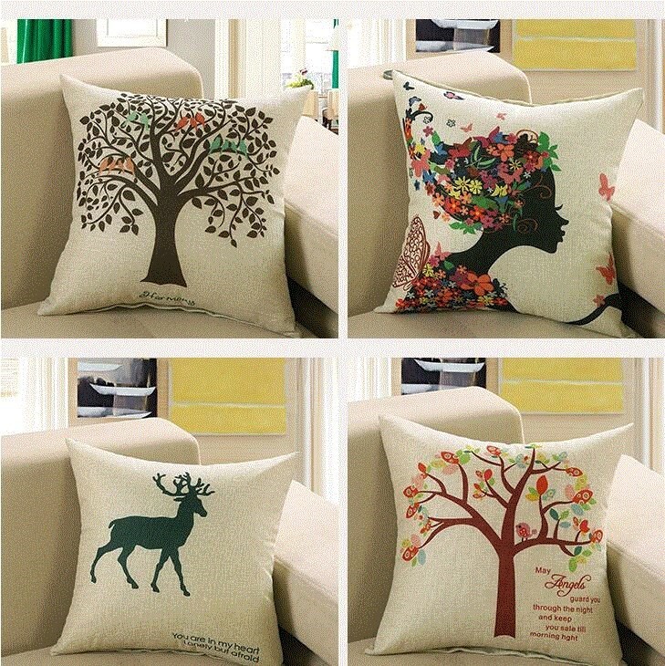 四季抱枕仿亚麻靠垫家用沙发靠背50X50cm60X60正方形靠枕套可含芯在类目 居家布艺, 靠垫/抱枕中 - 来自Buy2taobao.com提供专业的淘宝代购服务