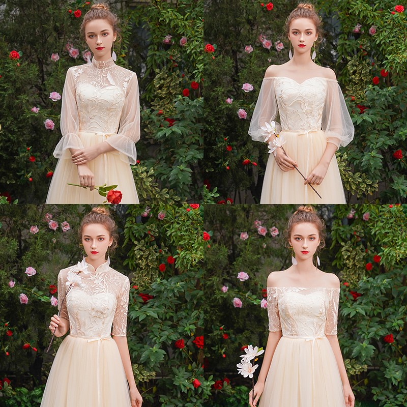 伴娘服2019新款春香槟色婚礼姐妹团礼服显瘦仙气质毕业礼服裙女夏在类目 女装/女士精品, 婚纱/旗袍/礼服, 礼服/晚装中 - 来自Buy2taobao.com提供专业的淘宝代购服务