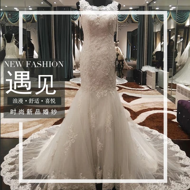 Shoulders Sleeveless Lace fish tail Trailing wedding dress leasein the Women's clothing/Boutique , Wedding/Cheongsam/Formal dress , Wedding category - from Buy2taobao.com to provide professional Taobao agent buy service
